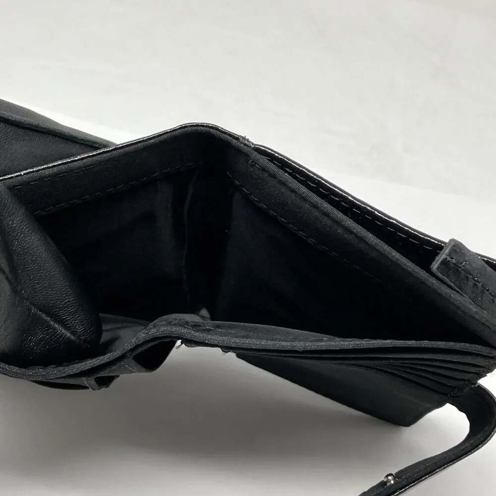 Black Kenneth Cole Reaction Leather Clutch Wallet 6X3.75